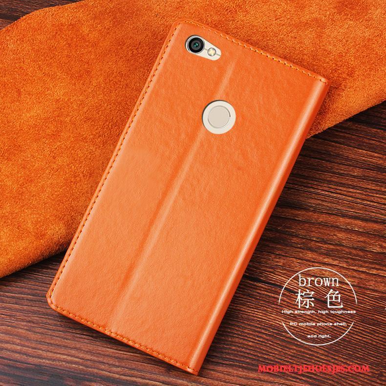 Redmi Note 5a Leren Etui Hoesje Telefoon Bescherming Anti-fall Rood All Inclusive