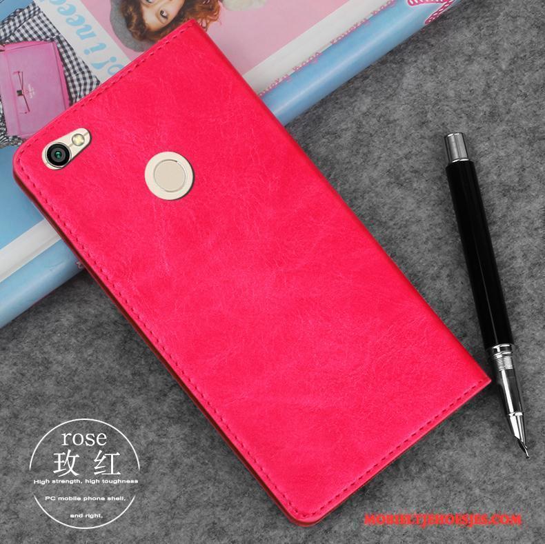 Redmi Note 5a Siliconen Bescherming Hoes Leren Etui Rood Hoesje Telefoon All Inclusive