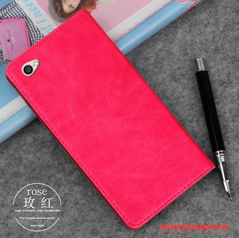 Redmi Note 5a Siliconen Bescherming Hoes Leren Etui Rood Hoesje Telefoon All Inclusive