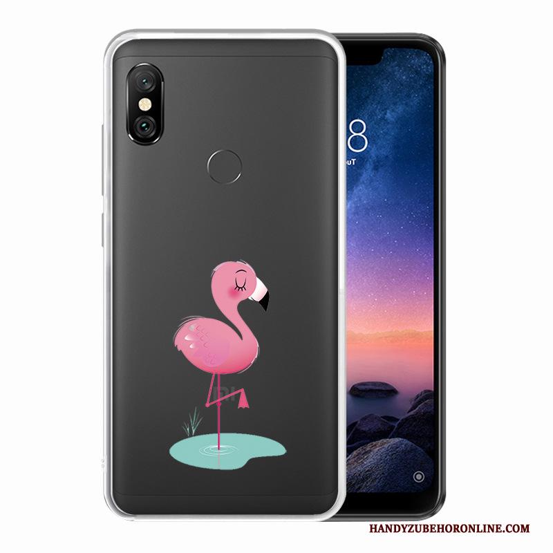 Redmi Note 6 Pro Hoes Hoesje Telefoon Mini Wit Bescherming Rood Geschilderd