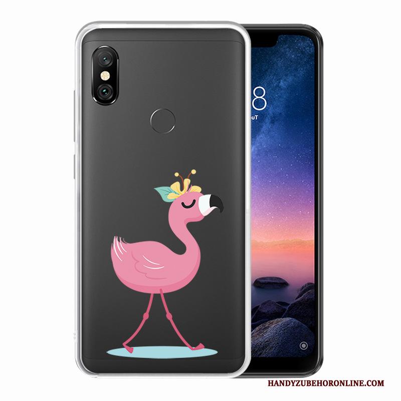 Redmi Note 6 Pro Hoes Hoesje Telefoon Mini Wit Bescherming Rood Geschilderd