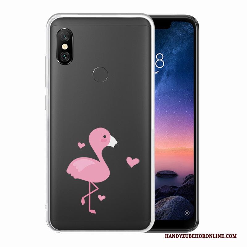 Redmi Note 6 Pro Hoes Hoesje Telefoon Mini Wit Bescherming Rood Geschilderd