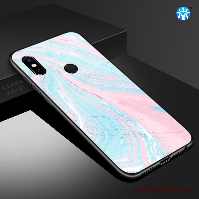 Redmi Note 6 Pro Patroon Rood Bescherming Hoesje Grote Glas Telefoon