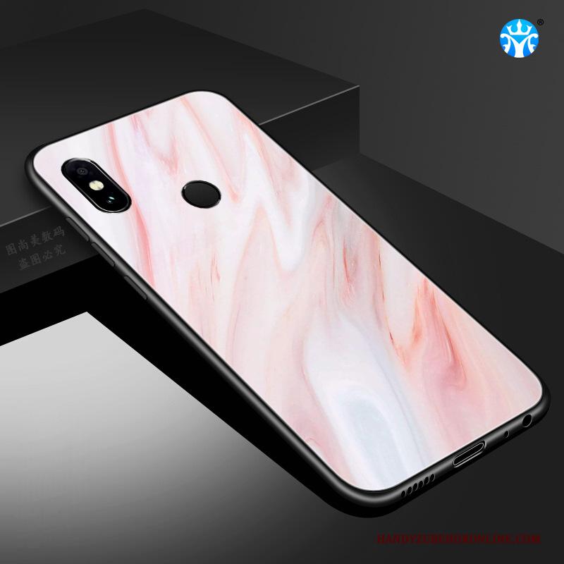 Redmi Note 6 Pro Patroon Rood Bescherming Hoesje Grote Glas Telefoon