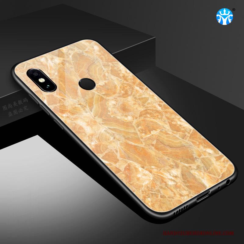 Redmi Note 6 Pro Patroon Rood Bescherming Hoesje Grote Glas Telefoon