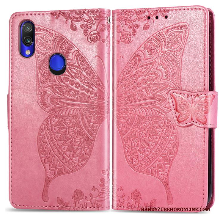 Redmi Note 7 All Inclusive Anti-fall Leren Etui Rood Purper Clamshell Hoesje Telefoon