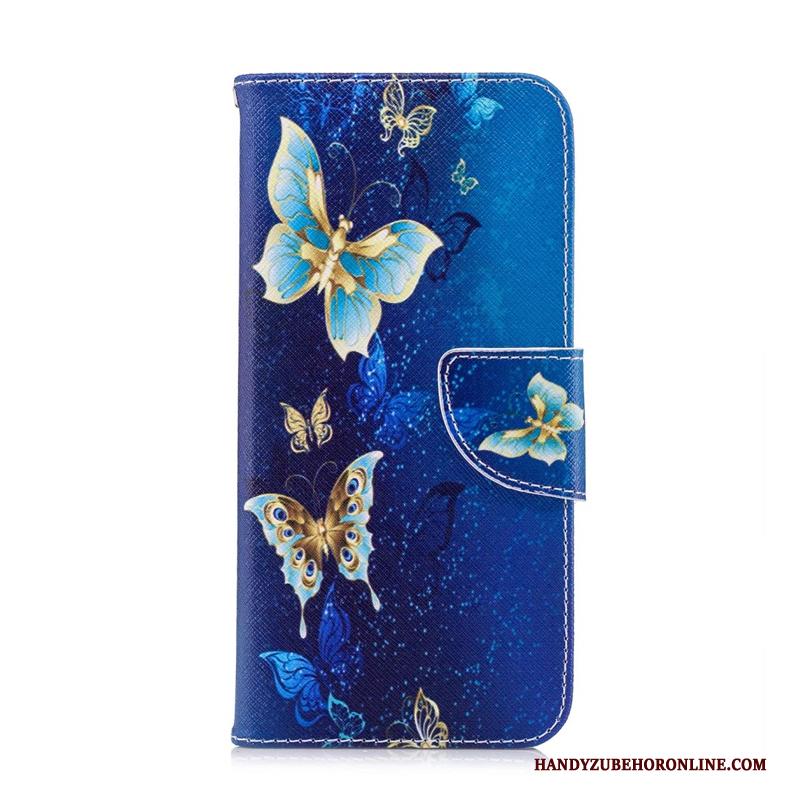 Redmi Note 7 Hoes Leren Etui Geschilderd Zwart Rood Hoesje Telefoon Folio