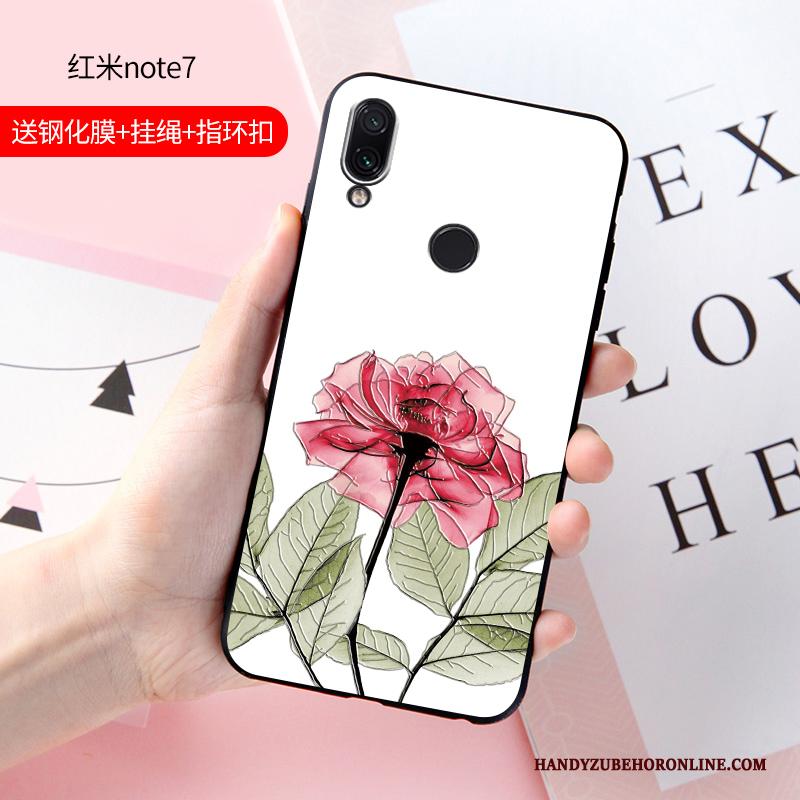 Redmi Note 7 Mooie Roze Hoesje Siliconen Anti-fall Bescherming Trend