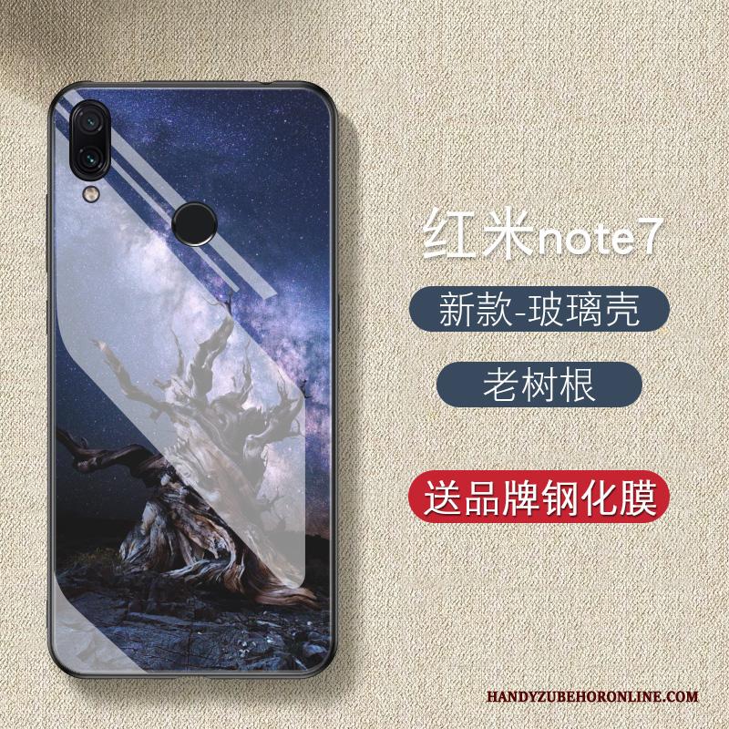 Redmi Note 7 Persoonlijk Siliconen Hoes Glas Zwart Nieuw Hoesje