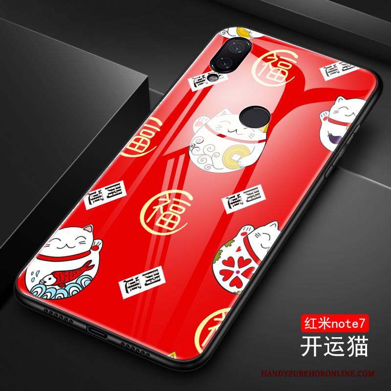 Redmi Note 7 Rood Hoes Mobiele Telefoon Blauw Hoesje Net Red Bescherming