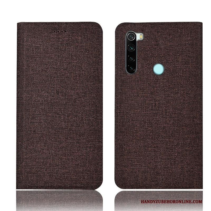 Redmi Note 8 Pro Hoes Folio Leren Etui Hoesje Telefoon Bescherming Katoen En Linnen All Inclusive