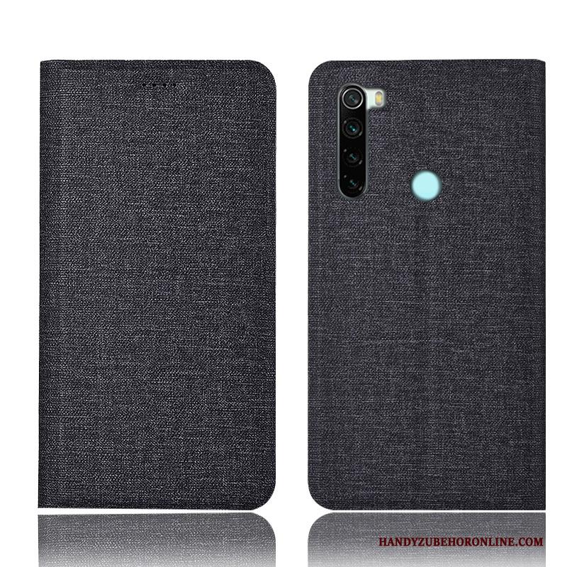 Redmi Note 8 Pro Hoes Folio Leren Etui Hoesje Telefoon Bescherming Katoen En Linnen All Inclusive