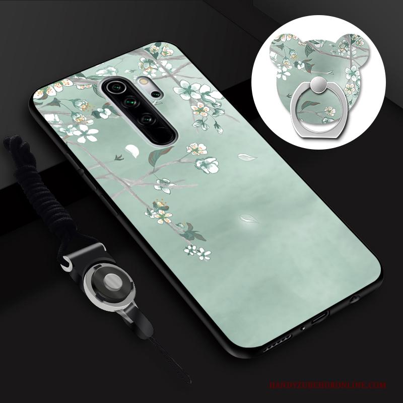 Redmi Note 8 Pro Hoesje Anti-fall Ring Hanger Spotprent Tempereren Mini Skärmskydd