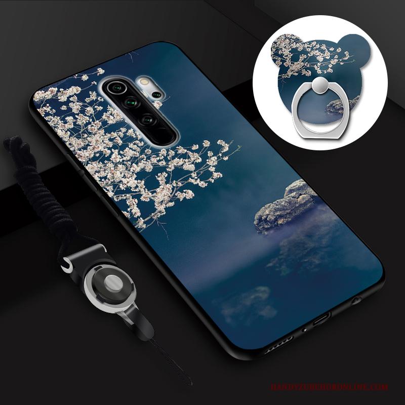 Redmi Note 8 Pro Hoesje Anti-fall Ring Hanger Spotprent Tempereren Mini Skärmskydd