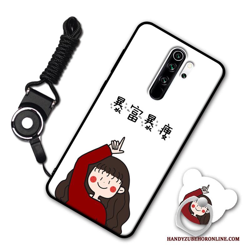 Redmi Note 8 Pro Hoesje Zacht Licht Hanger Anti-fall Trend Rood Bescherming