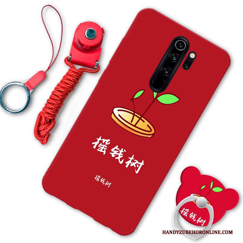 Redmi Note 8 Pro Rood Spotprent Lovers Hoesje Telefoon Ondersteuning Anti-fall Hanger