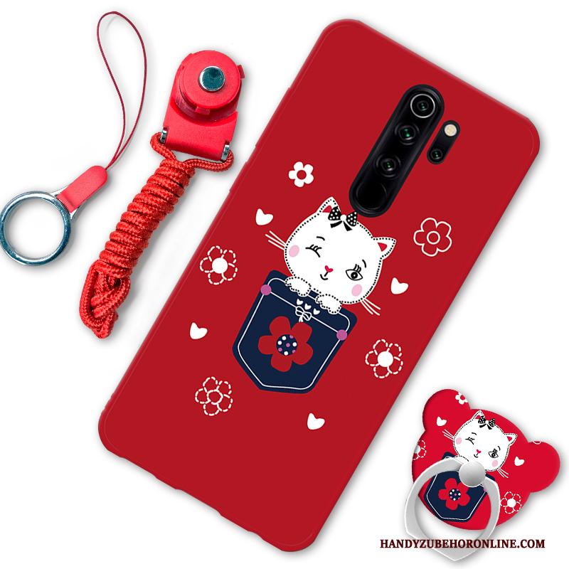 Redmi Note 8 Pro Rood Spotprent Lovers Hoesje Telefoon Ondersteuning Anti-fall Hanger