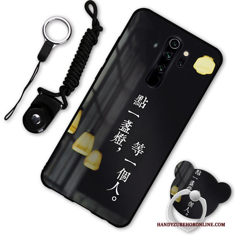 Redmi Note 8 Pro Rood Spotprent Lovers Hoesje Telefoon Ondersteuning Anti-fall Hanger