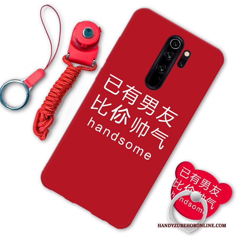 Redmi Note 8 Pro Rood Spotprent Lovers Hoesje Telefoon Ondersteuning Anti-fall Hanger