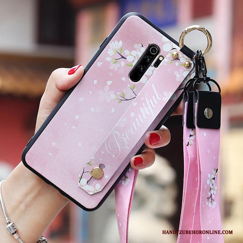 Redmi Note 8 Pro Rood Wit Hoes Hoesje Telefoon Hanger Bescherming
