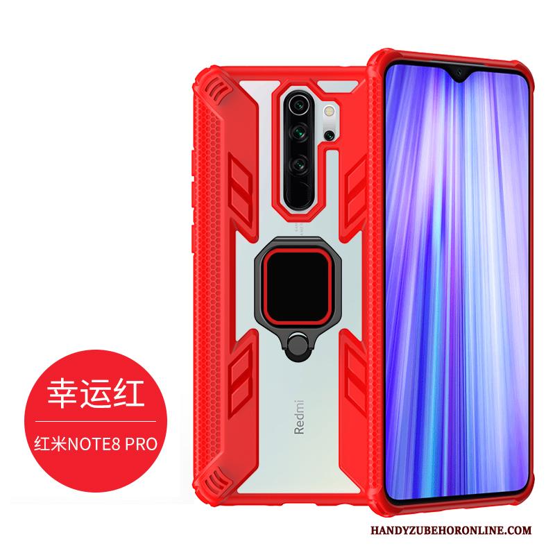Redmi Note 8 Pro Siliconen Patroon Hoesje Telefoon Zacht Antislip Blauw Rood