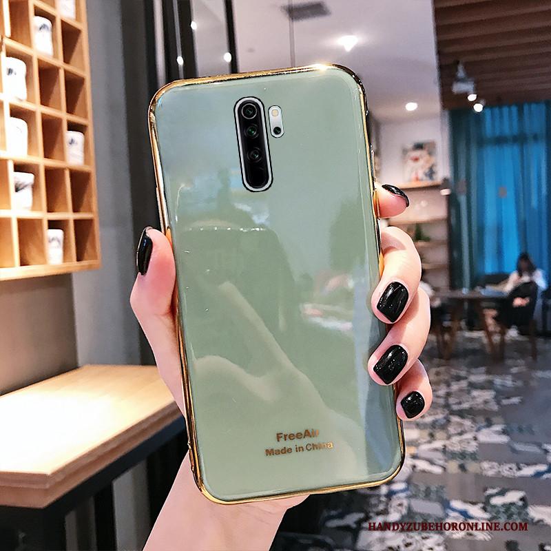 Redmi Note 8 Pro Skärmskydd Plating Koe Zacht Groen Hoesje Telefoon Donkergroen