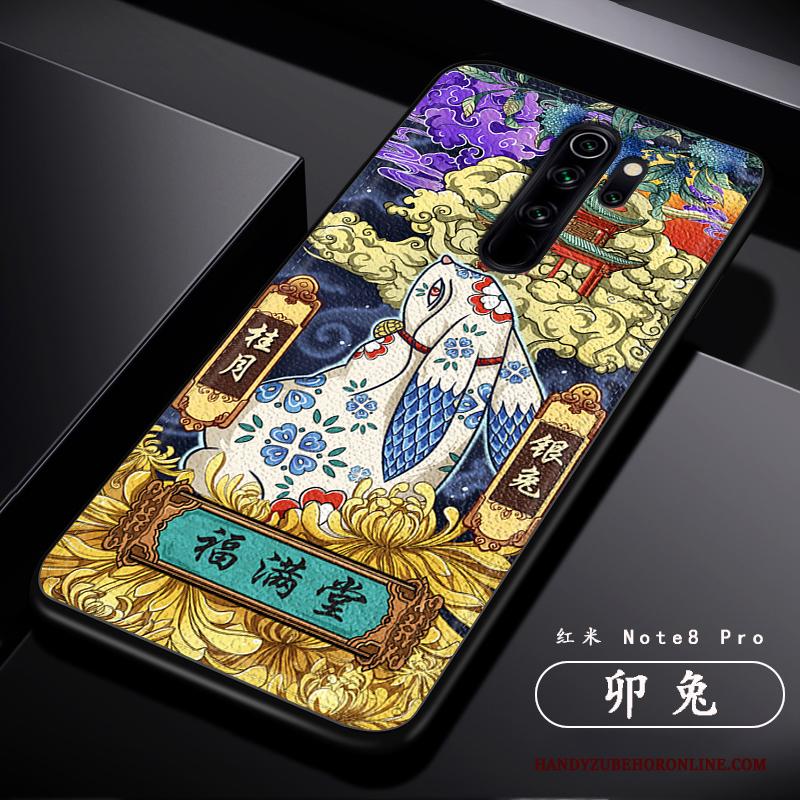 Redmi Note 8 Pro Spotprent Hoesje Telefoon Leer Patroon Anti-fall Trend Mode