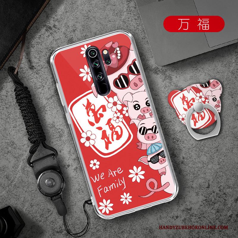 Redmi Note 8 Pro Trend Anti-fall Zacht Hart Hoesje Telefoon Rood