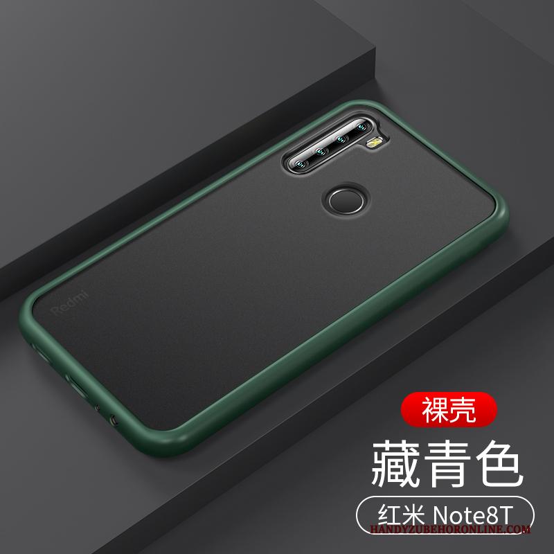 Redmi Note 8t Anti-fall Schrobben Doorzichtig Siliconen Hoesje Wit Rood