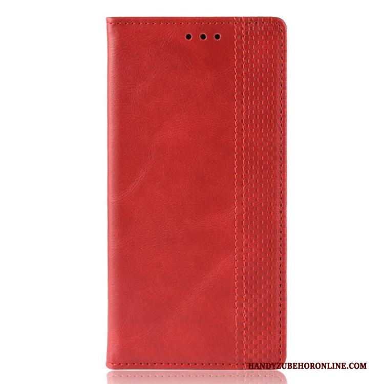 Redmi Note 8t Hoes Mini Hoesje Telefoon Kaart Rood Zwart Portemonnee