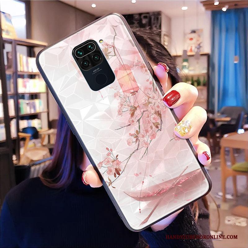 Redmi Note 9 Hoesje Telefoon Mini Zacht Kunst Groen Rood Ruit