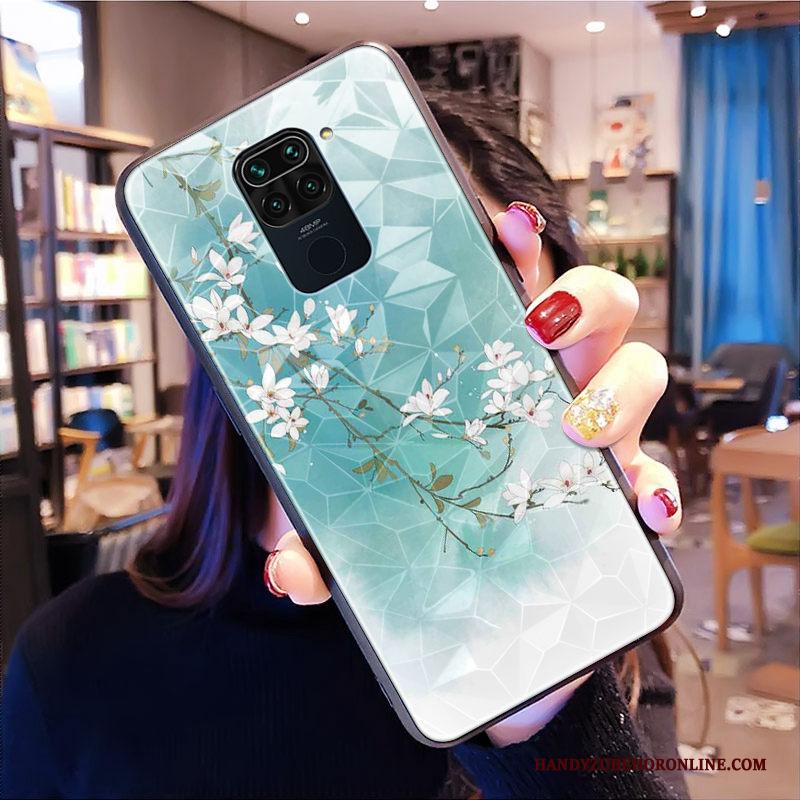 Redmi Note 9 Hoesje Telefoon Mini Zacht Kunst Groen Rood Ruit