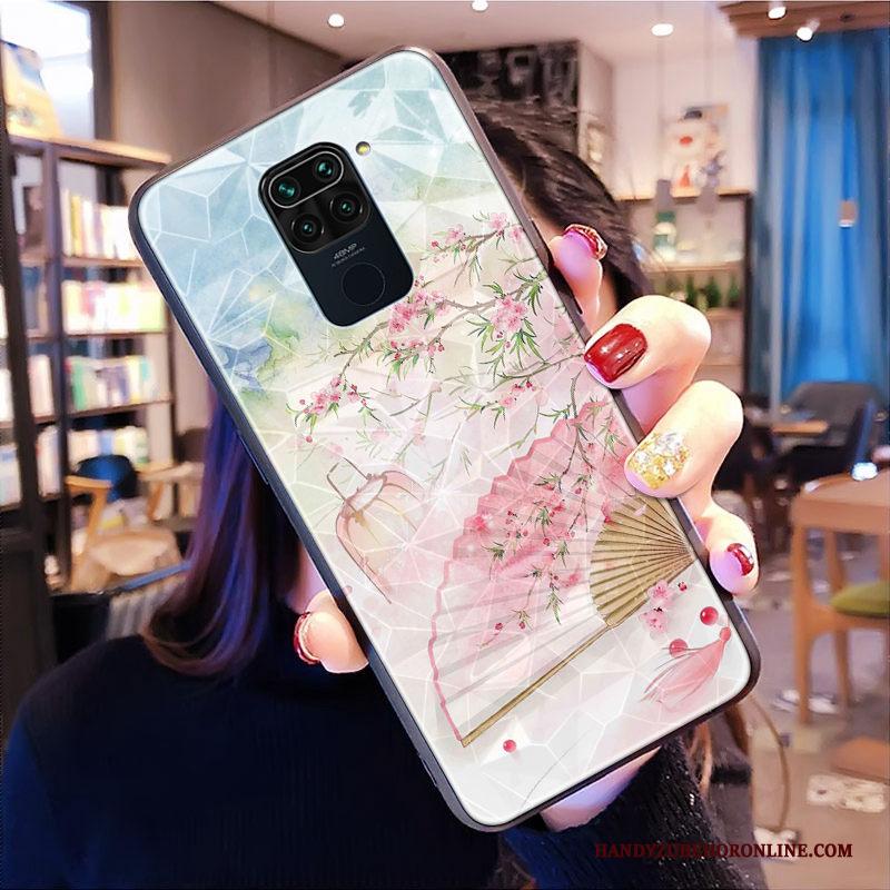 Redmi Note 9 Hoesje Telefoon Mini Zacht Kunst Groen Rood Ruit