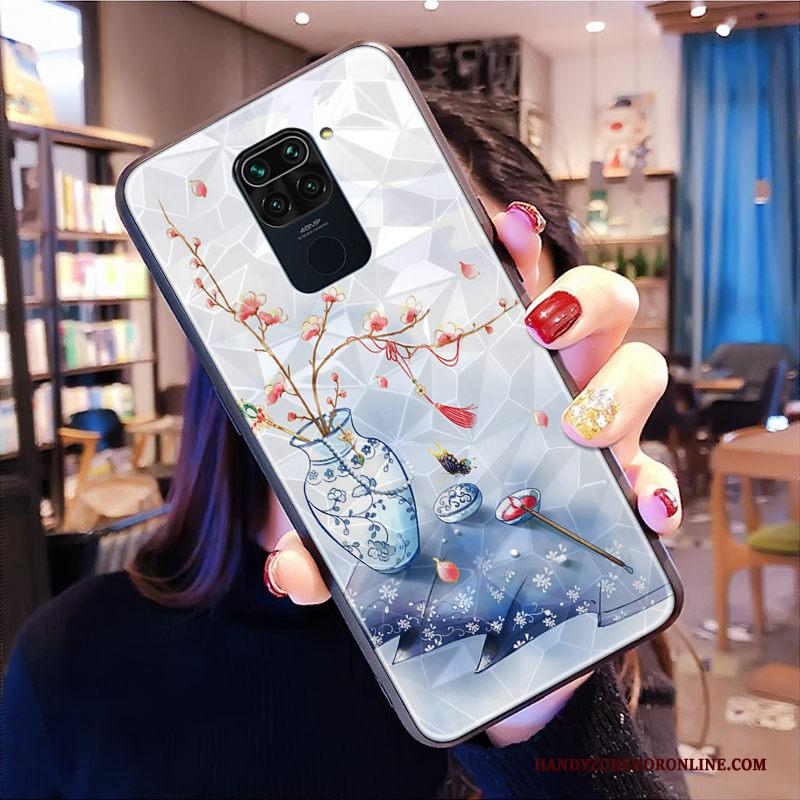 Redmi Note 9 Hoesje Telefoon Mini Zacht Kunst Groen Rood Ruit