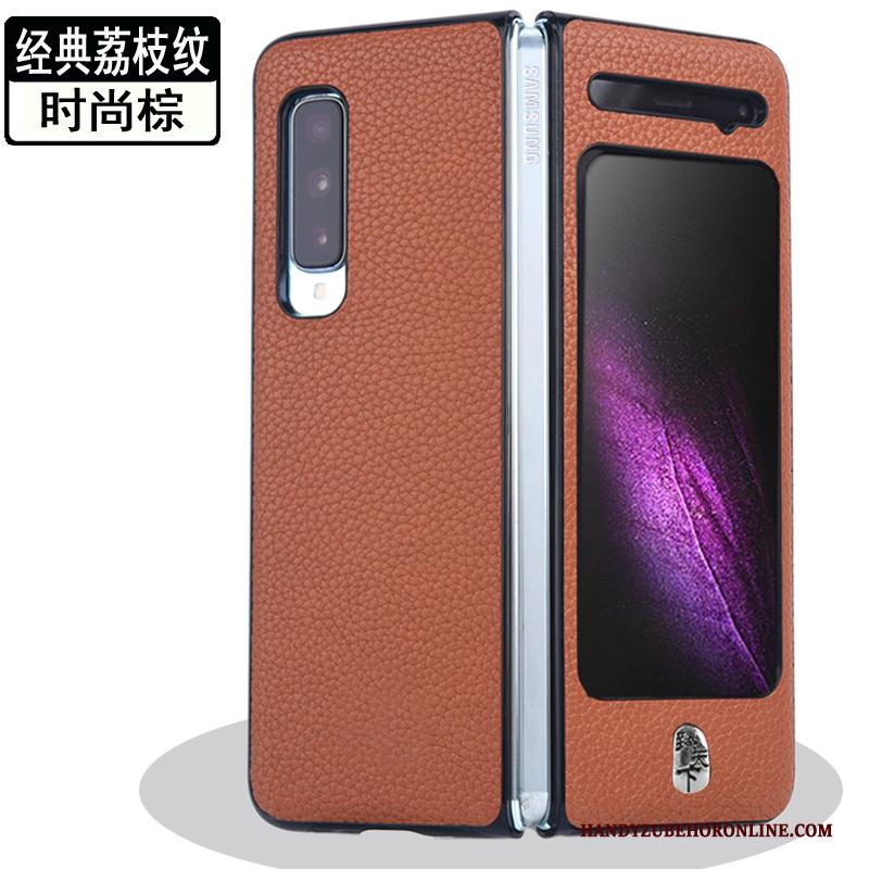 Samsung Fold Hoesje Bescherming Mobiele Telefoon Hoes Leren Etui Spleet Vouw Anti-fall