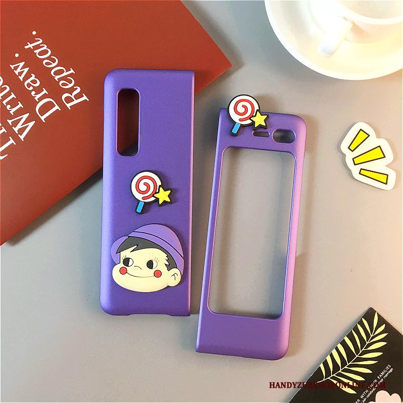Samsung Fold Hoesje Schrobben Bescherming Zwart Ster Telefoon Spotprent