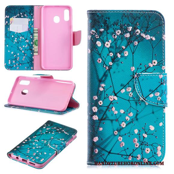 Samsung Galaxy A20e Hoesje Telefoon Clamshell Anti-fall Purper Siliconen All Inclusive Leren Etui