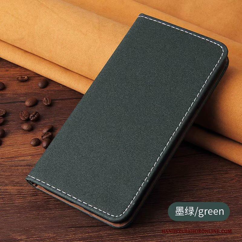 Samsung Galaxy A20s Folio Leren Etui Ster Hoesje Telefoon Bedrijf Groen Anti-fall