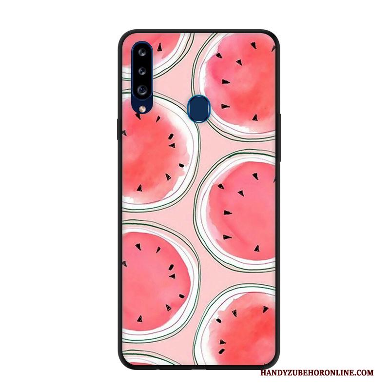 Samsung Galaxy A20s Hoesje Ster Spotprent Anti-fall Bescherming Scheppend Rood Hoes