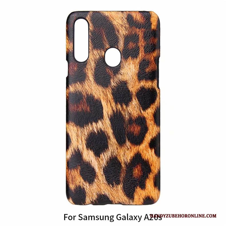 Samsung Galaxy A20s Schrobben Ster Luipaard Hoesje Bescherming Telefoon Trendy Merk