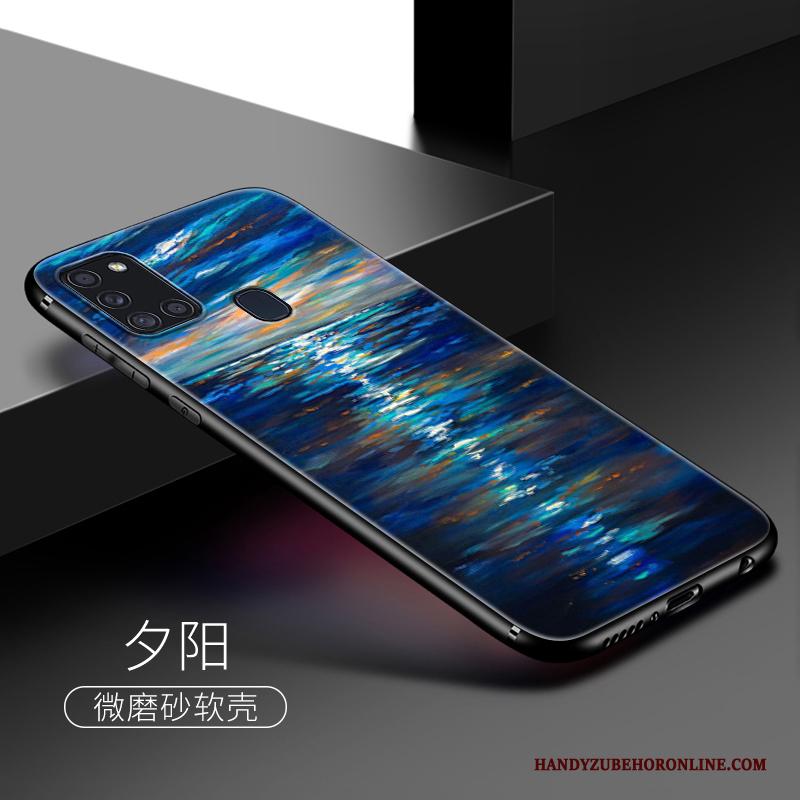 Samsung Galaxy A21s Mooie Scheppend Spotprent Persoonlijk Ster Zacht Hoesje Telefoon