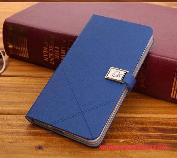 Samsung Galaxy A3 2015 Dun Bescherming Leren Etui Hoesje Telefoon Ster Blauw Mobiele Telefoon
