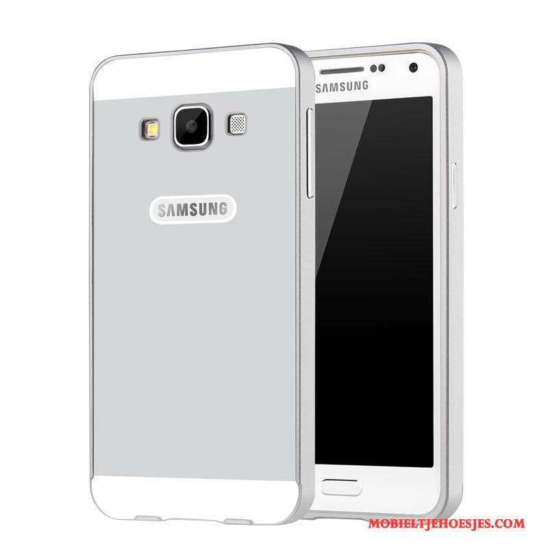 Samsung Galaxy A3 2015 Hoesje Goud Bescherming Mobiele Telefoon Achterklep Ster Omlijsting Hoes