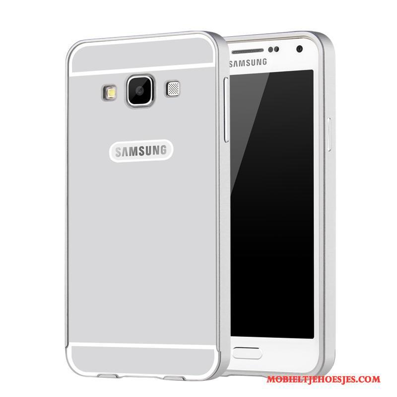 Samsung Galaxy A3 2015 Hoesje Goud Bescherming Mobiele Telefoon Achterklep Ster Omlijsting Hoes