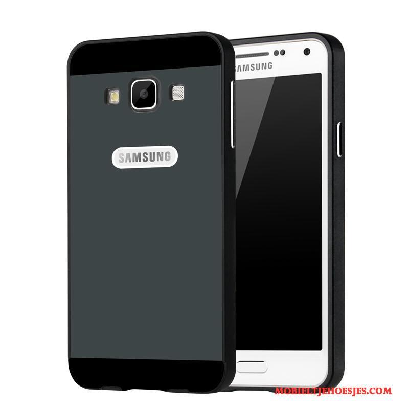 Samsung Galaxy A3 2015 Hoesje Goud Bescherming Mobiele Telefoon Achterklep Ster Omlijsting Hoes