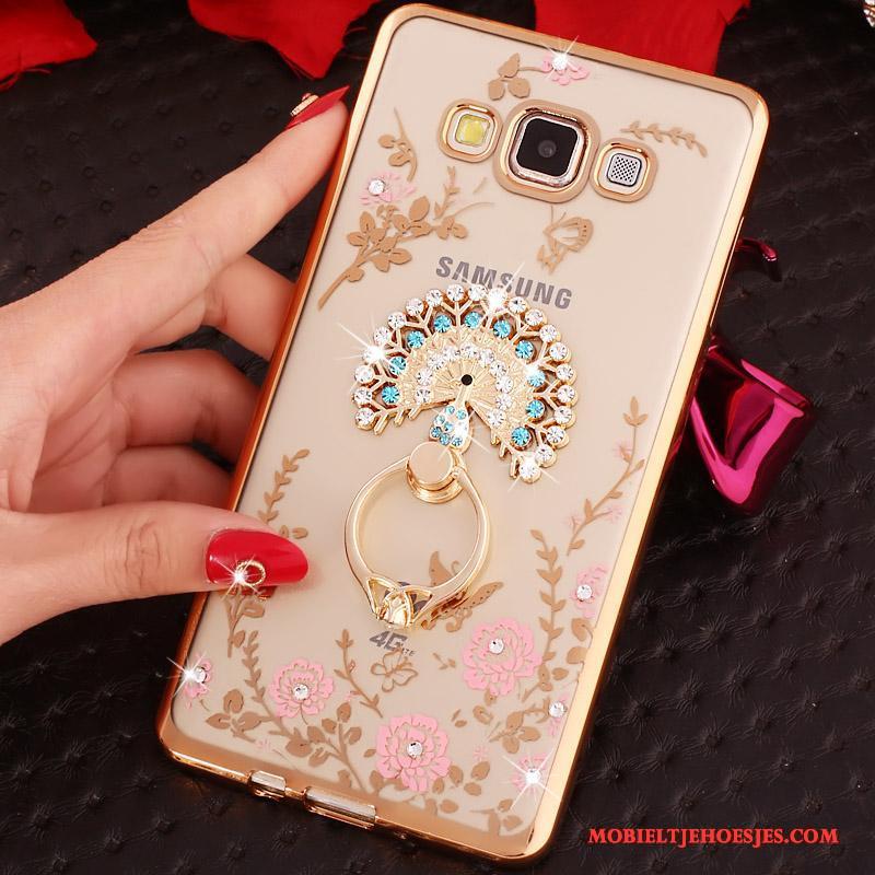 Samsung Galaxy A3 2015 Ster Hoesje Anti-fall Telefoon Met Strass Goud Bescherming