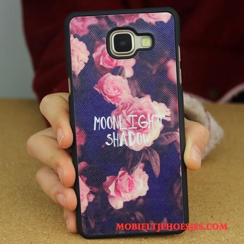 Samsung Galaxy A3 2016 Anti-fall Purper Schrobben Hoes Hard Achterklep Hoesje