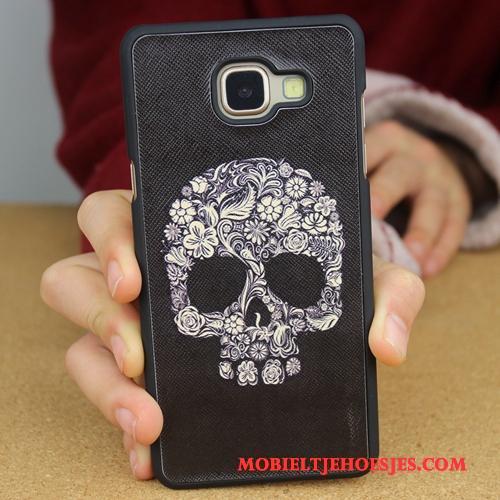 Samsung Galaxy A3 2016 Anti-fall Purper Schrobben Hoes Hard Achterklep Hoesje