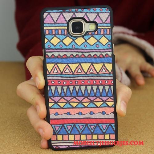 Samsung Galaxy A3 2016 Anti-fall Purper Schrobben Hoes Hard Achterklep Hoesje