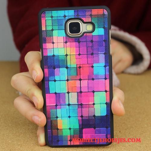 Samsung Galaxy A3 2016 Anti-fall Purper Schrobben Hoes Hard Achterklep Hoesje